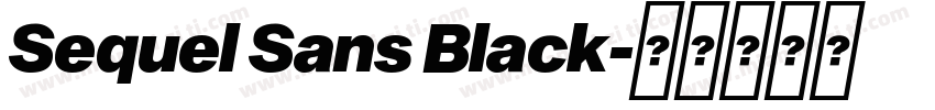 Sequel Sans Black字体转换